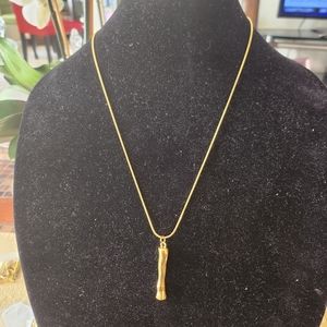 Letter I Alphabet gold Charm & adjustable necklace NEW